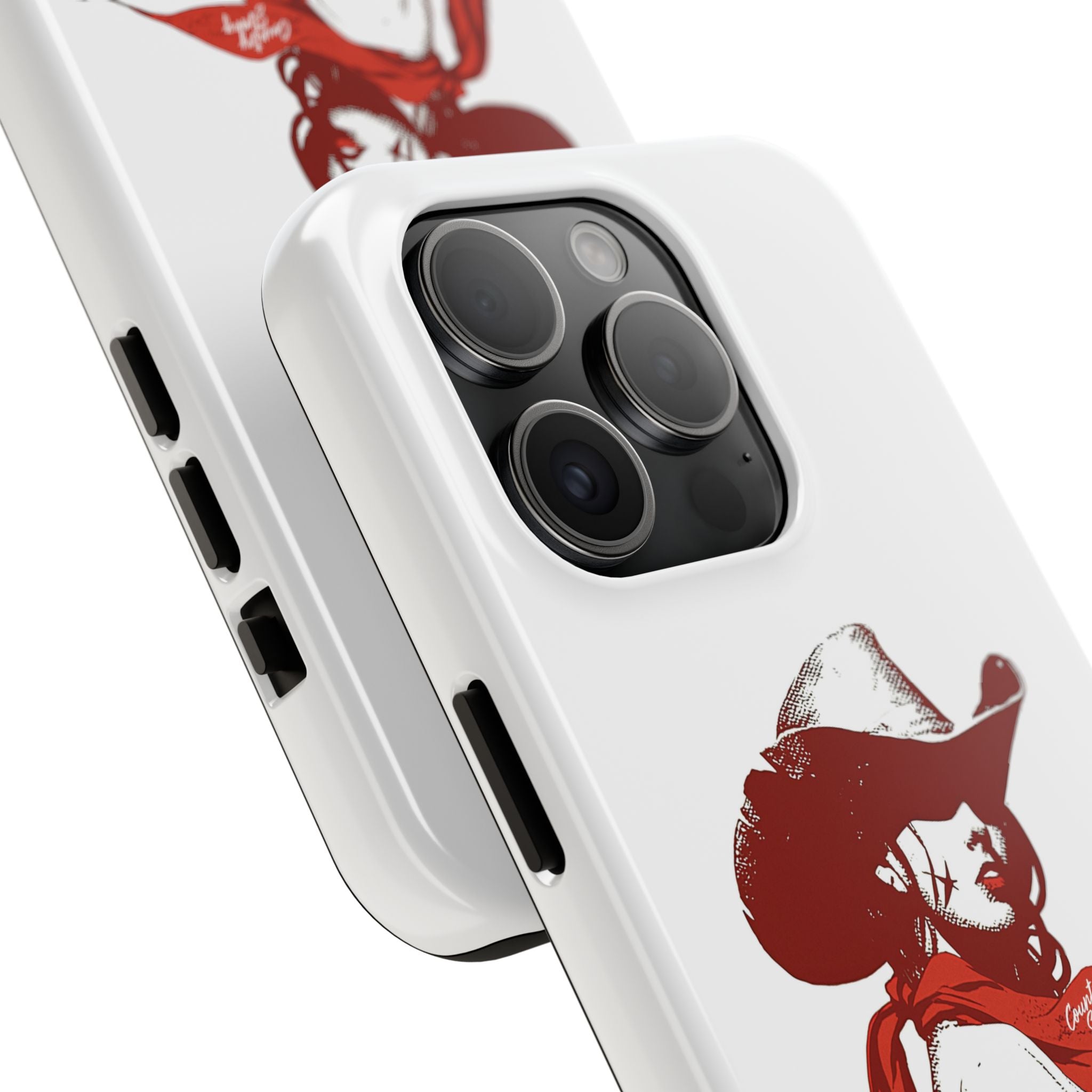 Western Cowgirl Tough Phone Case — Retro Red Cowboy Design
