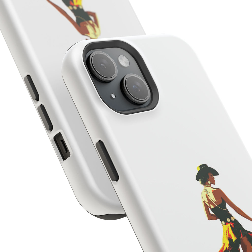 Phone Case — Retro Country Girl Illustration Magnetic Impact-Resistant Case