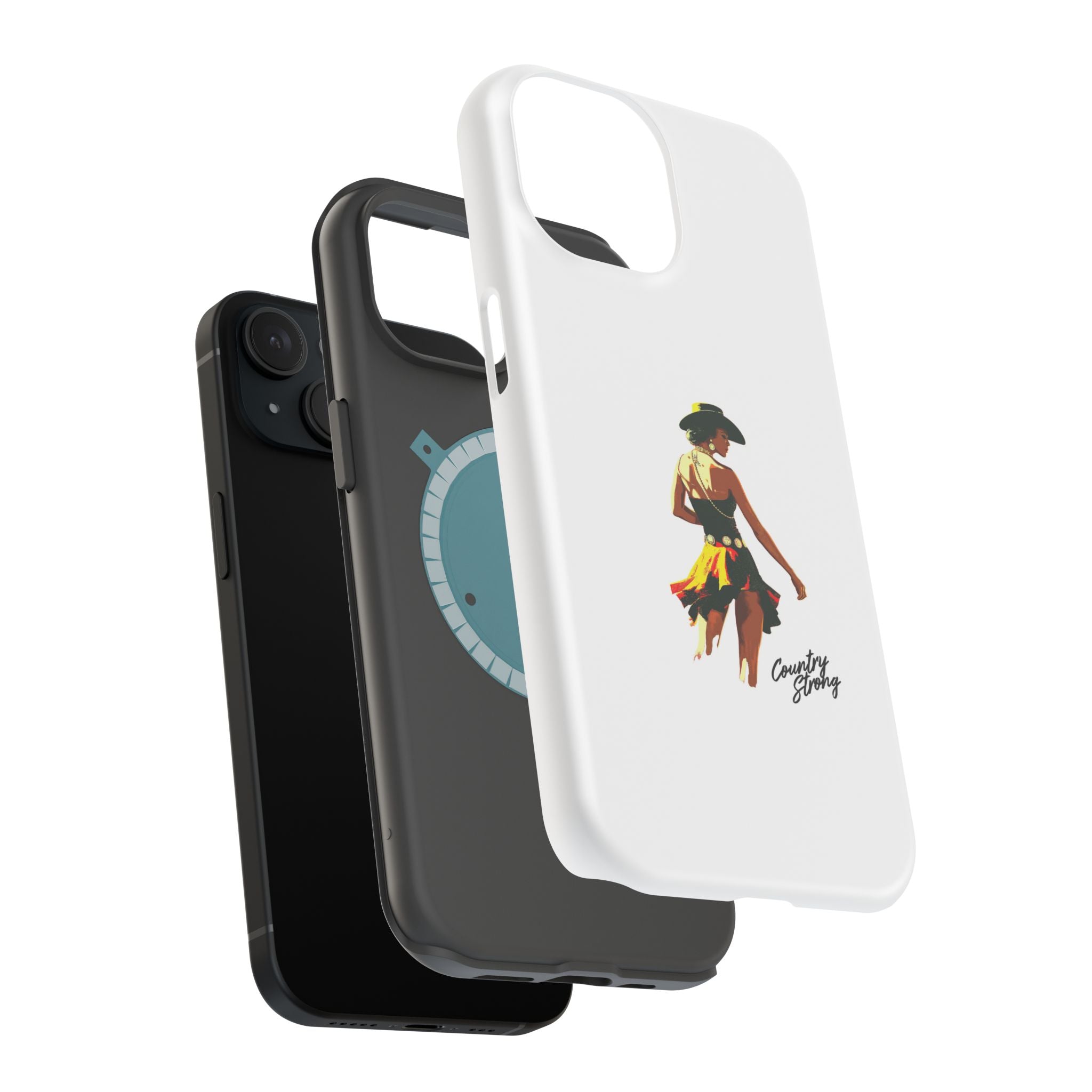 Phone Case — Retro Country Girl Illustration Magnetic Impact-Resistant Case