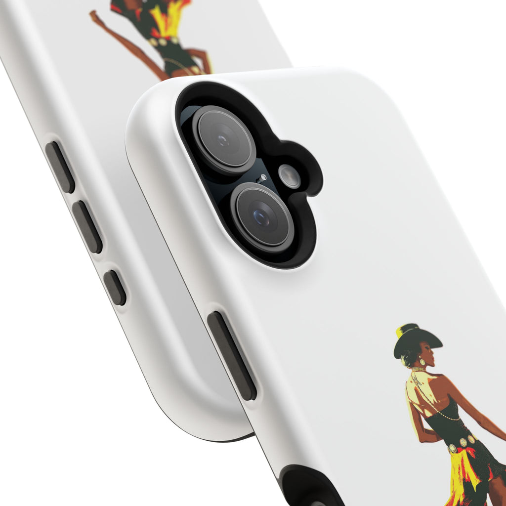 Phone Case — Retro Country Girl Illustration Magnetic Impact-Resistant Case