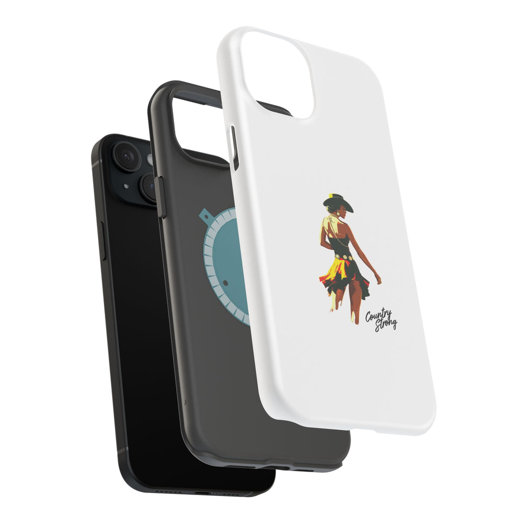 Phone Case — Retro Country Girl Illustration Magnetic Impact-Resistant Case