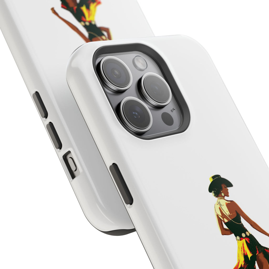 Phone Case — Retro Country Girl Illustration Magnetic Impact-Resistant Case