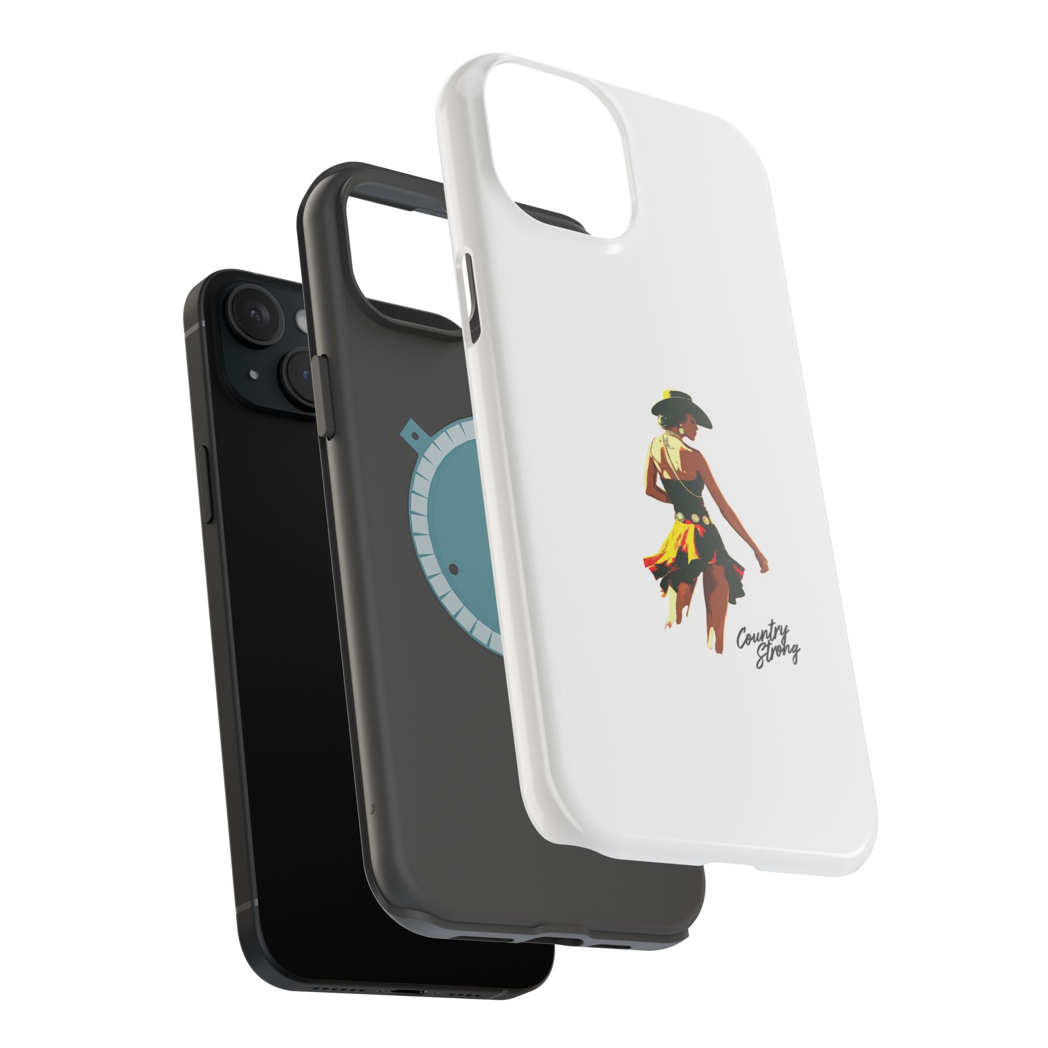 Phone Case — Retro Country Girl Illustration Magnetic Impact-Resistant Case