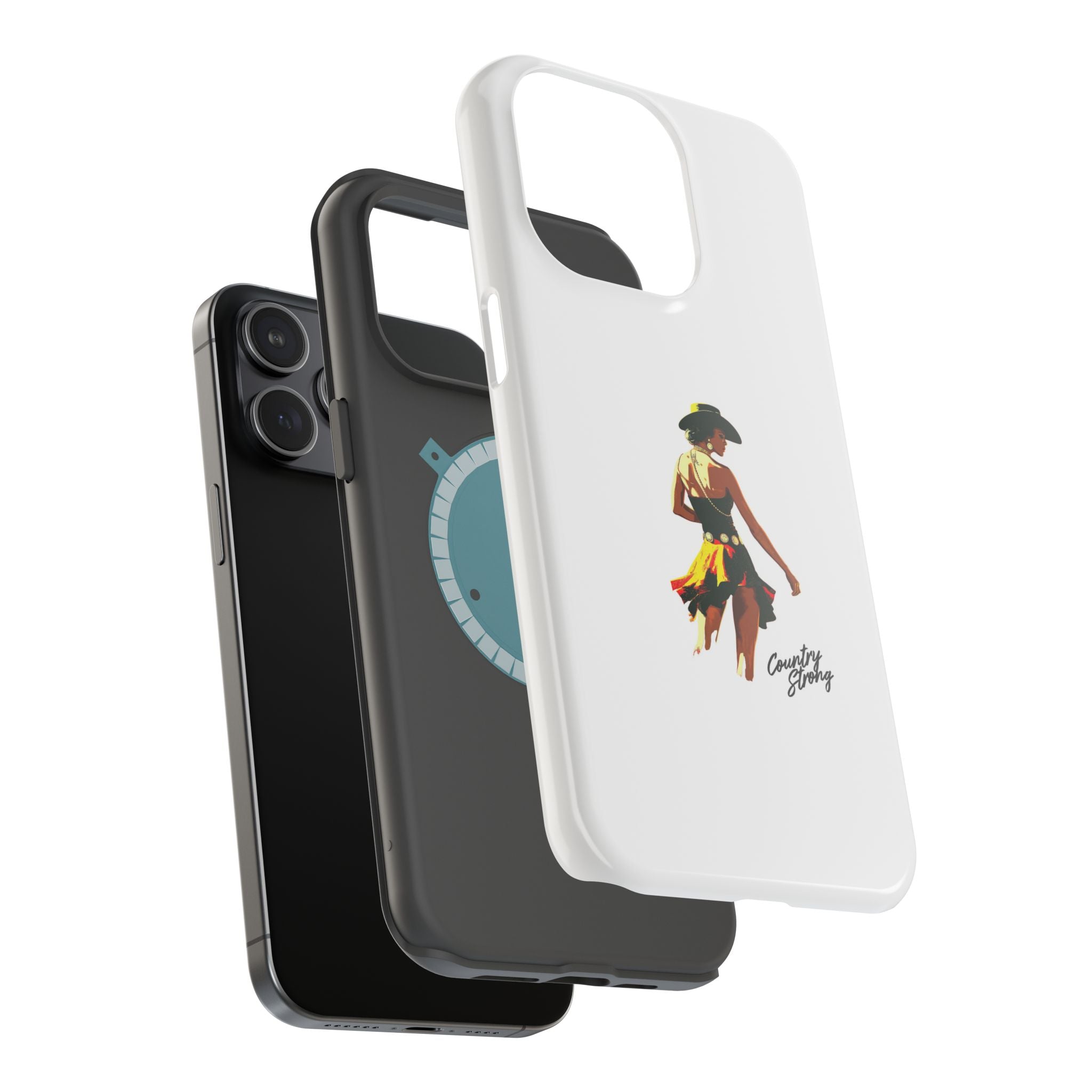 Phone Case — Retro Country Girl Illustration Magnetic Impact-Resistant Case