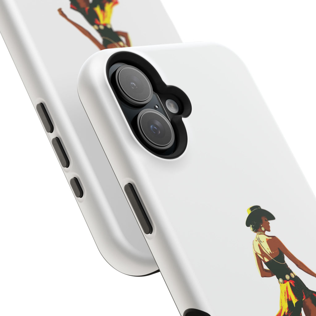 Phone Case — Retro Country Girl Illustration Magnetic Impact-Resistant Case