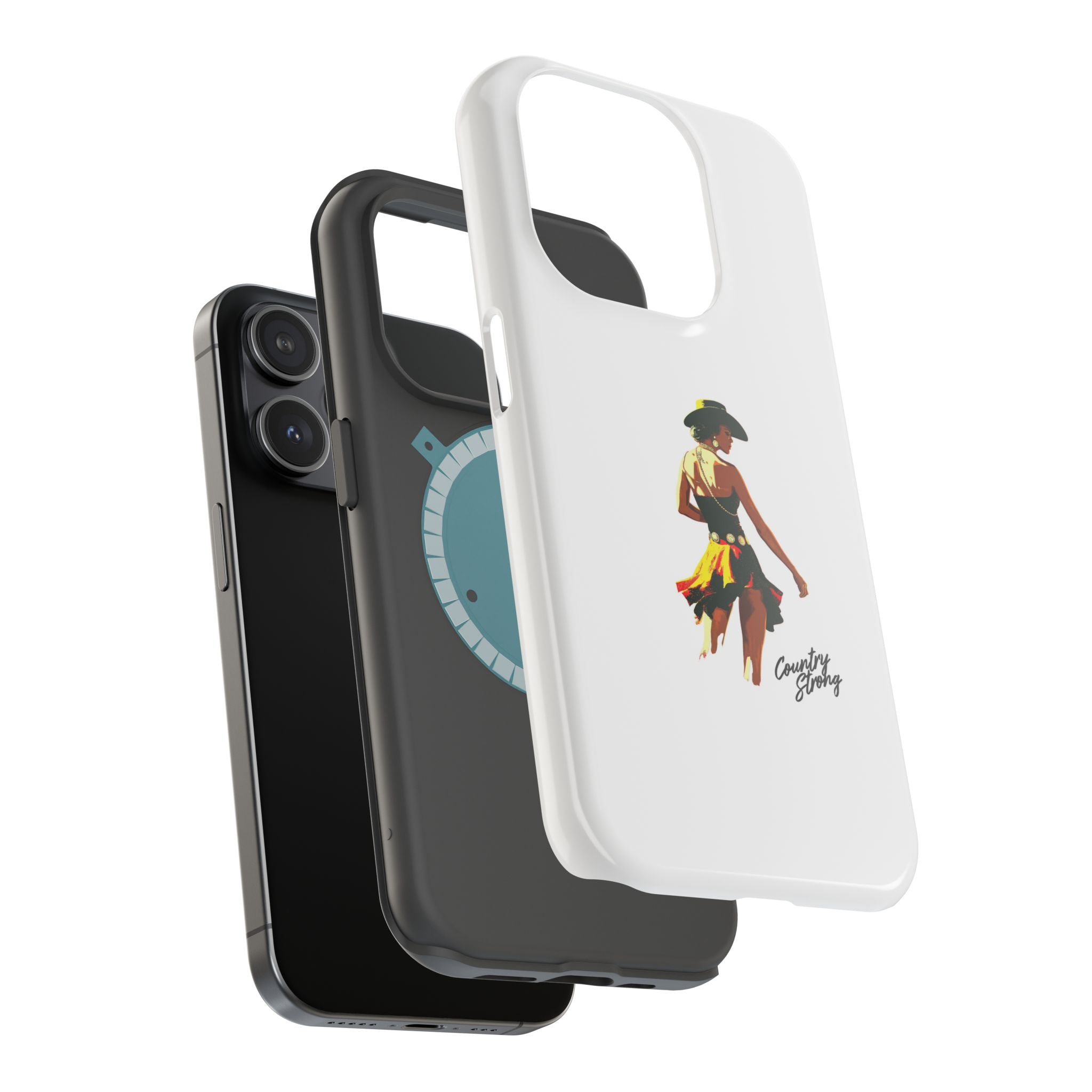 Phone Case — Retro Country Girl Illustration Magnetic Impact-Resistant Case