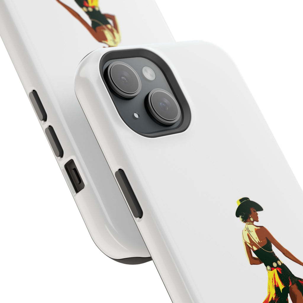 Phone Case — Retro Country Girl Illustration Magnetic Impact-Resistant Case