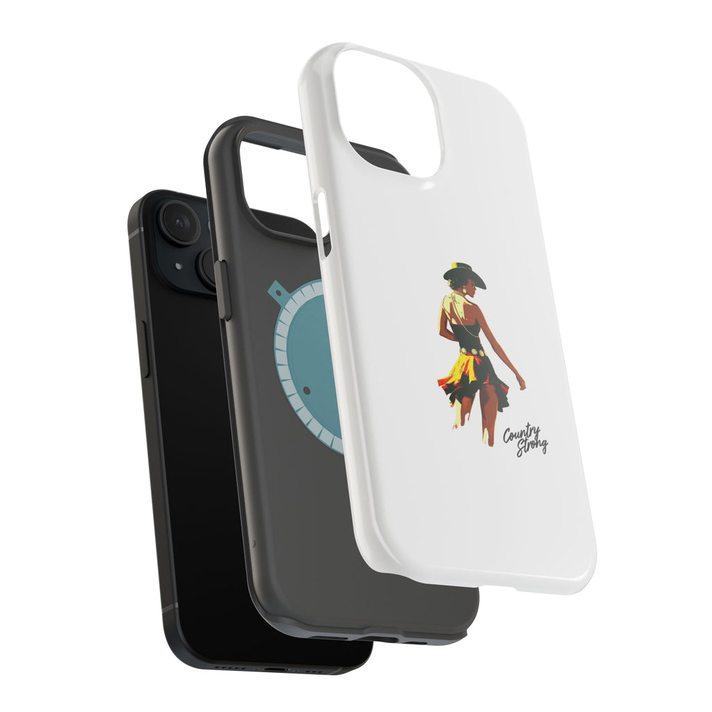 Phone Case — Retro Country Girl Illustration Magnetic Impact-Resistant Case