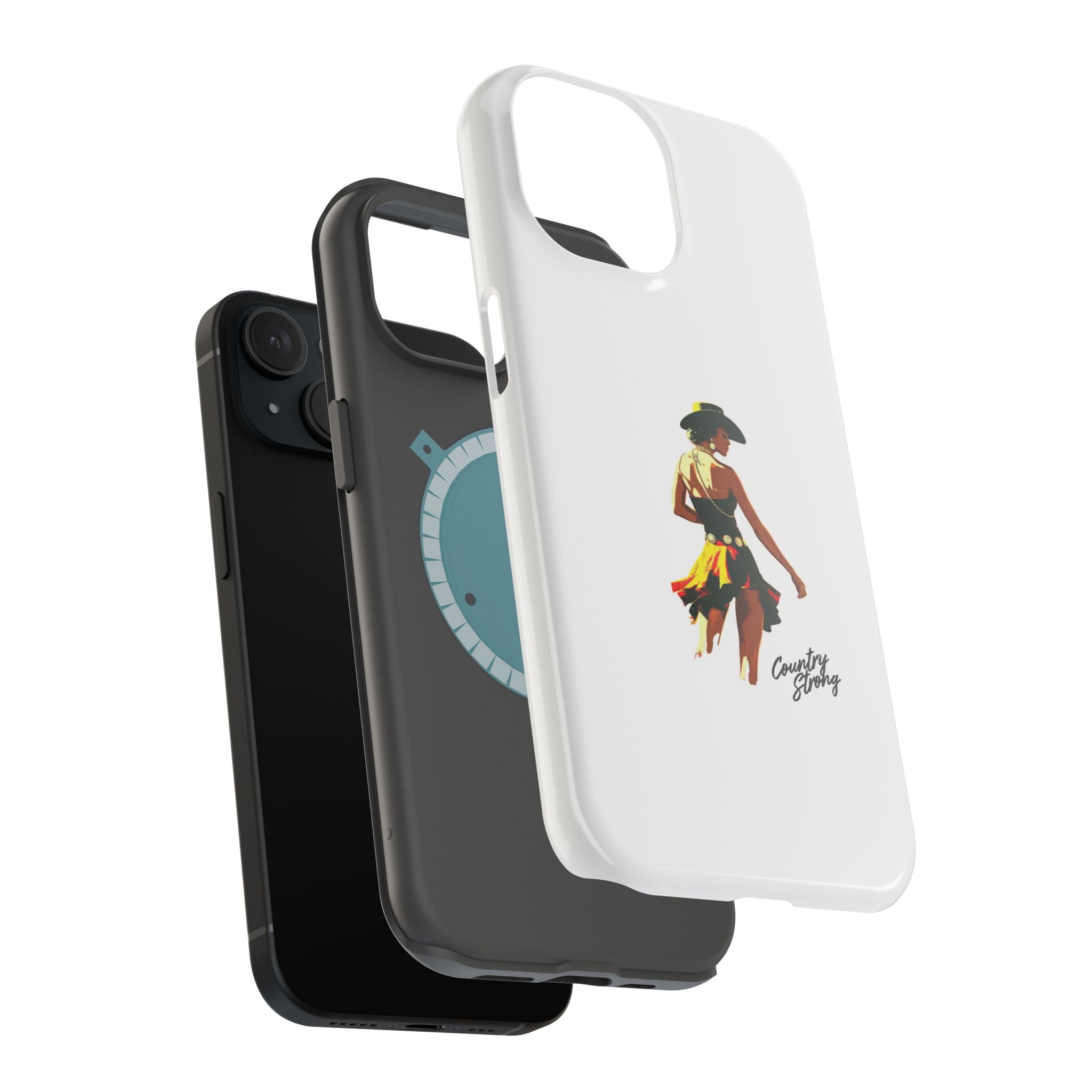 Phone Case — Retro Country Girl Illustration Magnetic Impact-Resistant Case