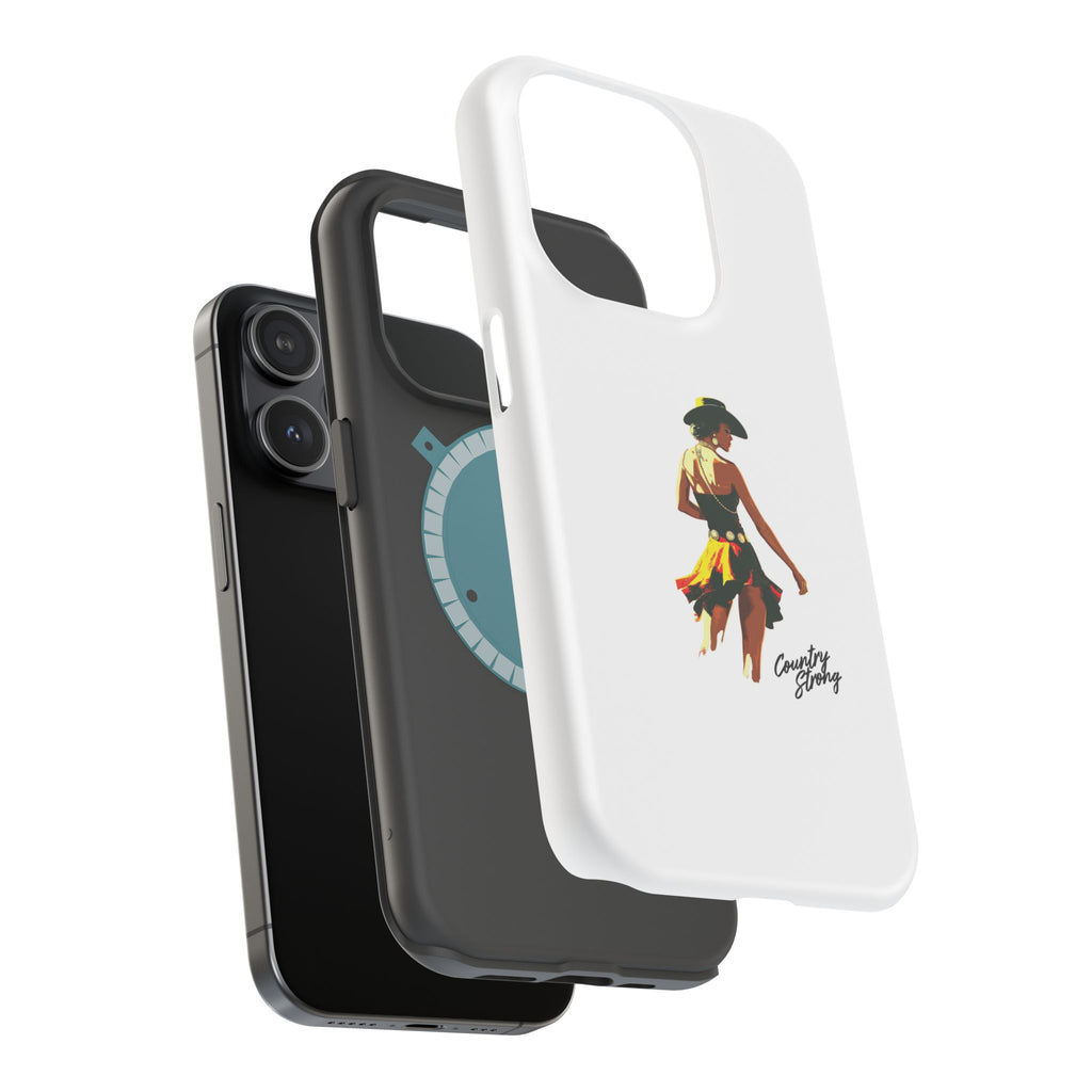 Phone Case — Retro Country Girl Illustration Magnetic Impact-Resistant Case