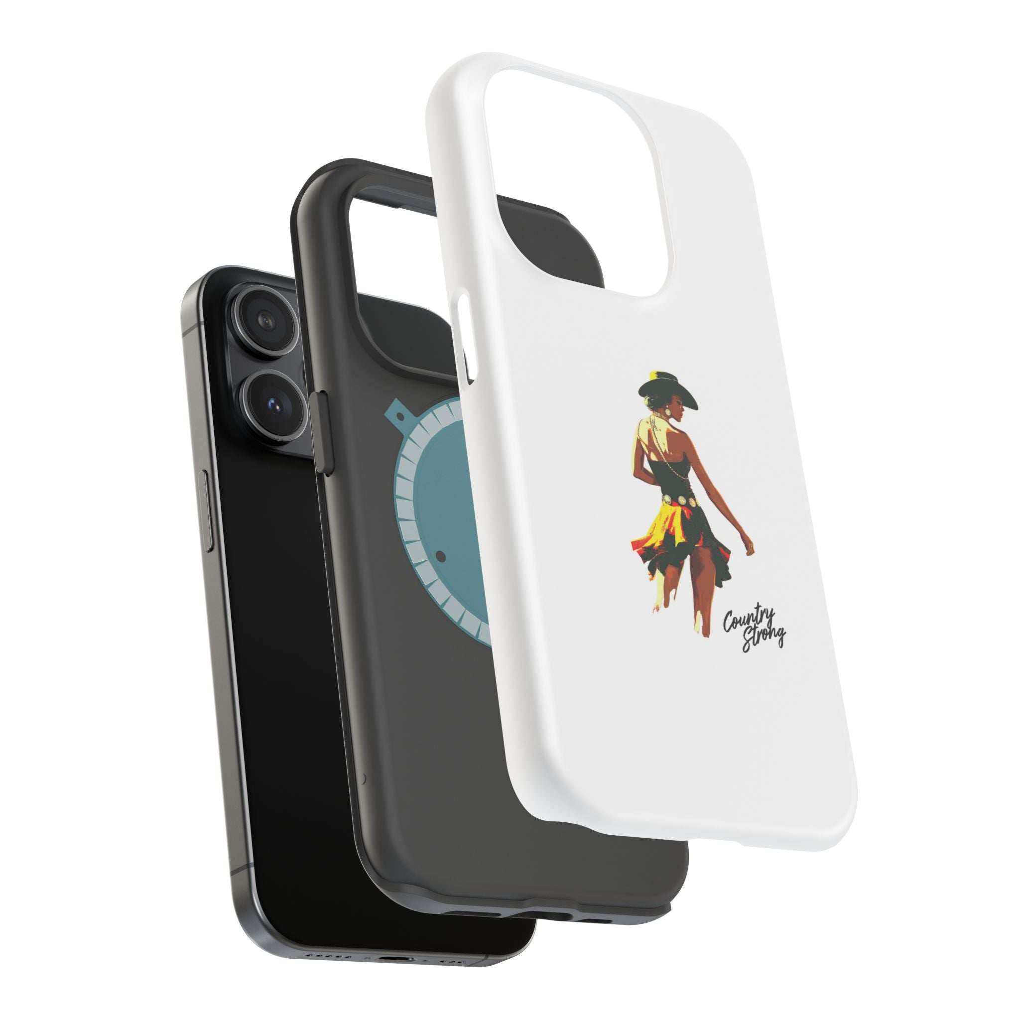 Phone Case — Retro Country Girl Illustration Magnetic Impact-Resistant Case